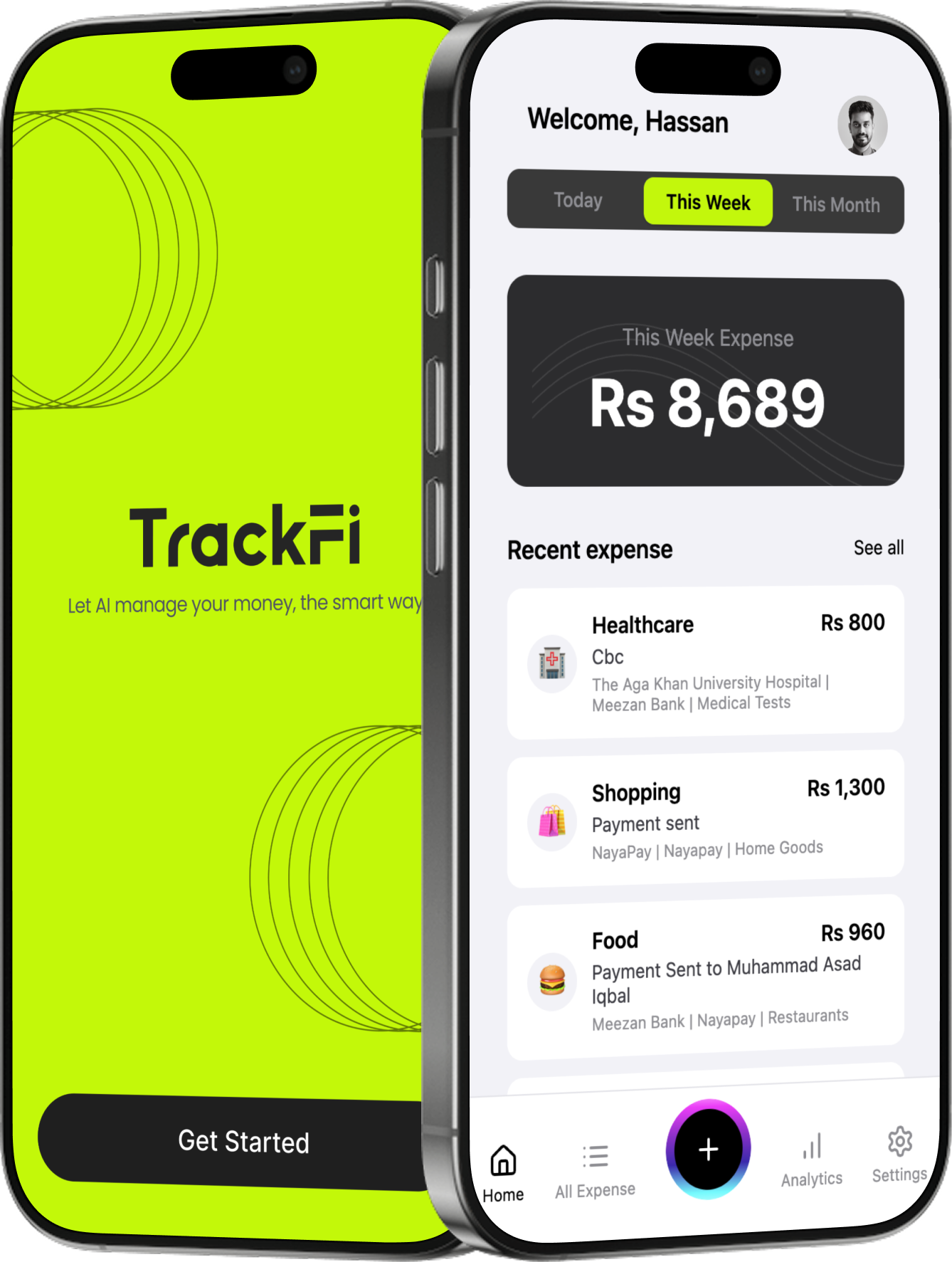 TrackFi App Interface